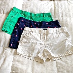J Crew womens shorts set of 3 size 10